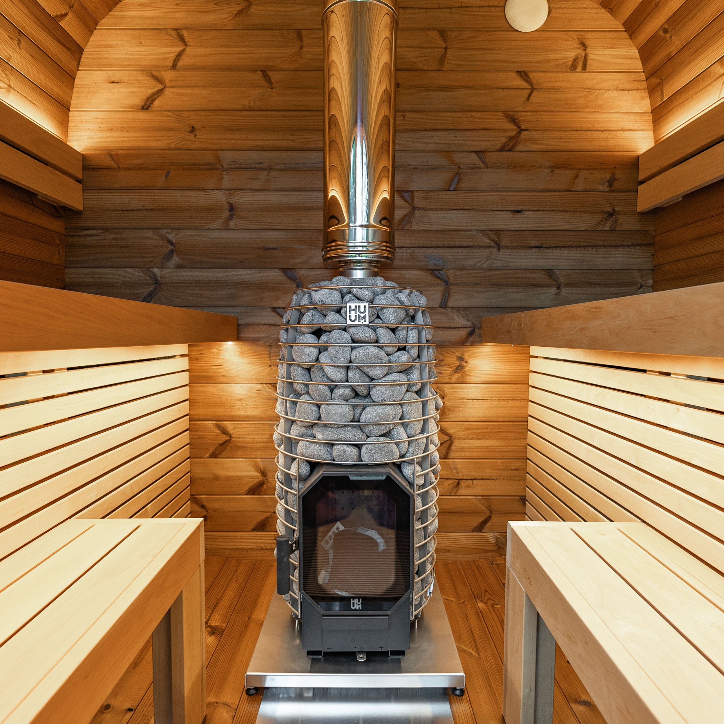 Leil® Black Cube Comfort Outdoor Sauna - 6 Person