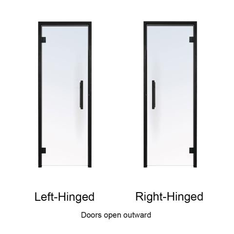 Black Alder Frame Clear Glass Sauna Door 24X81