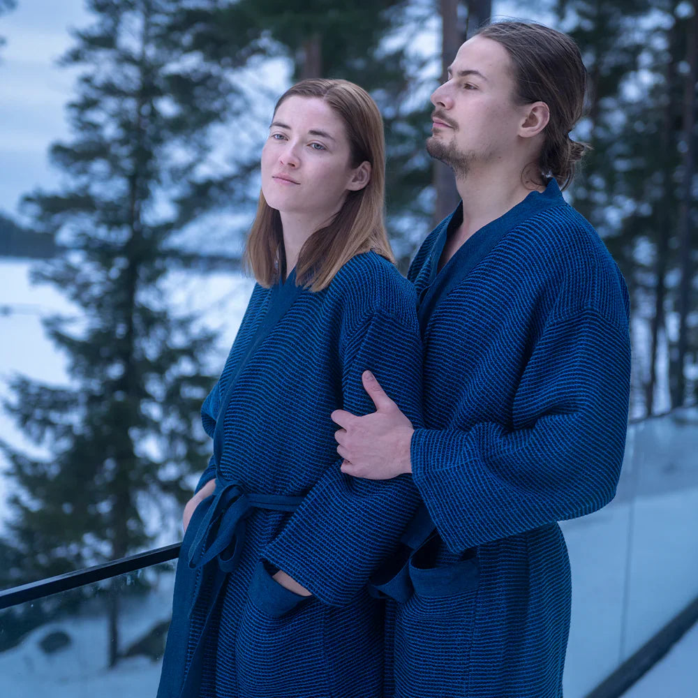 Rento Kenno Bathrobe, Dark Blue