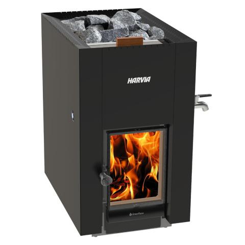 Harvia Linear 22 GreenFlame ES Wood Burning Sauna Stove