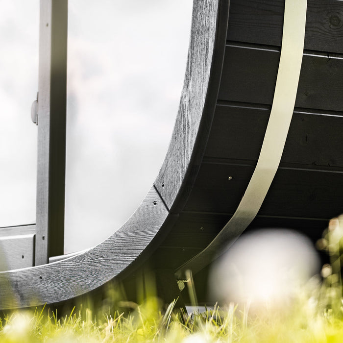 Leil® Black Cube Comfort Outdoor Sauna - 6 Person