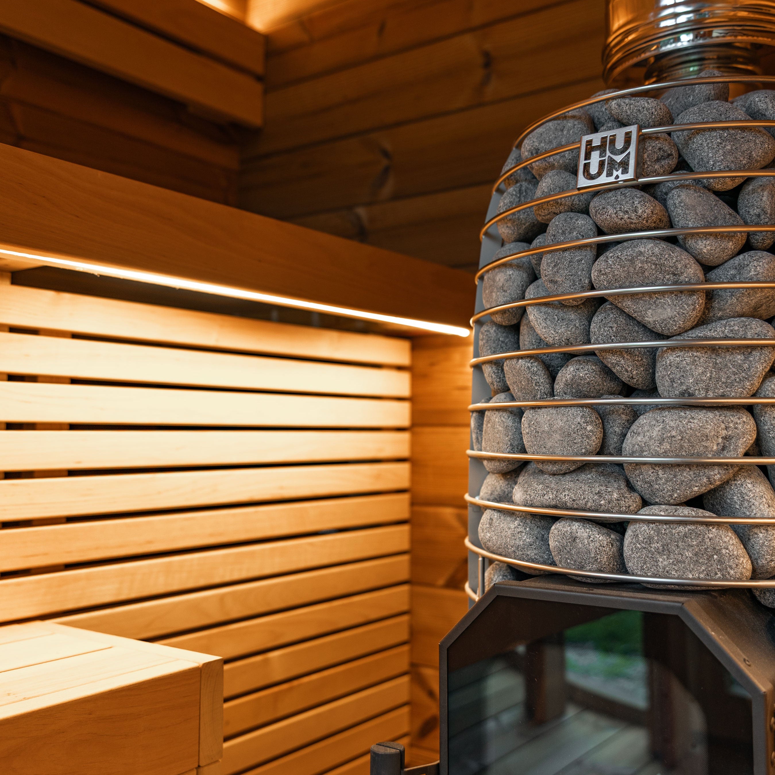 Leil® Black Cube Comfort Outdoor Sauna - 6 Person