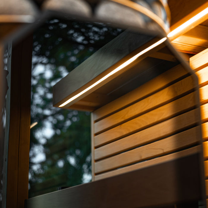 Leil® Black Cube Comfort Outdoor Sauna - 6 Person