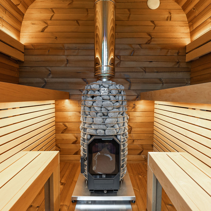 Leil® Black Cube Comfort Outdoor Sauna - 6 Person