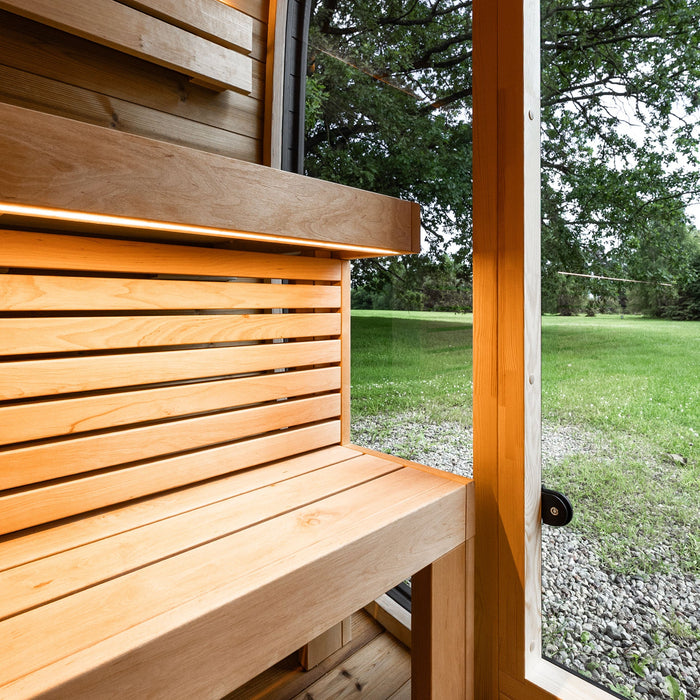 Leil® Black Cube Comfort Outdoor Sauna - 6 Person