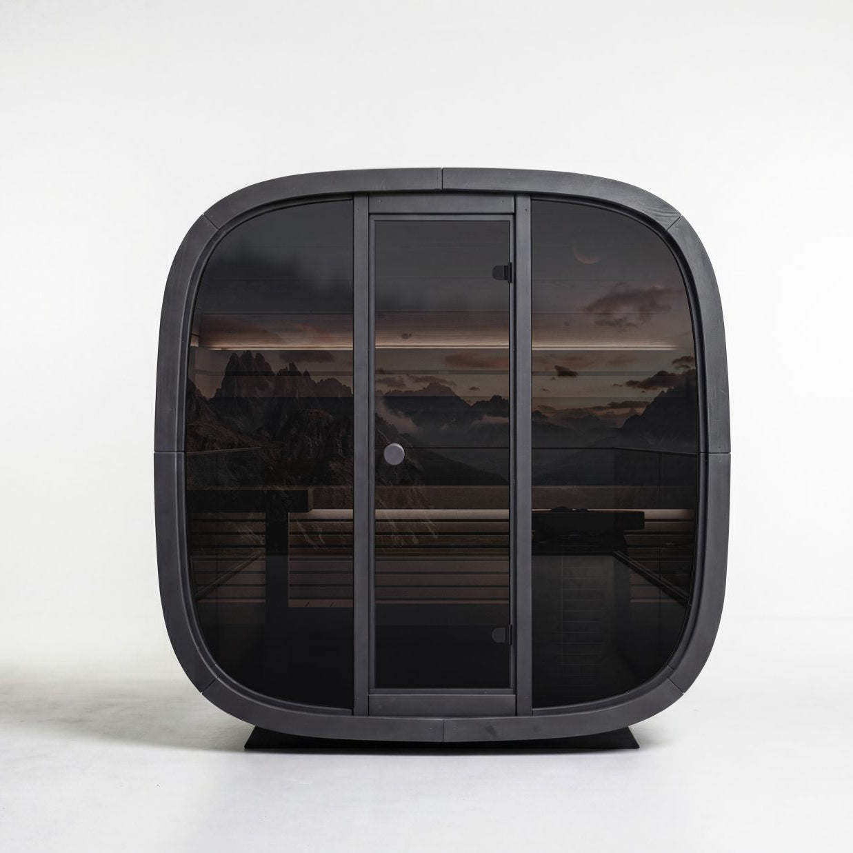 Leil® Black Cube Classic Outdoor Sauna - 4 Person