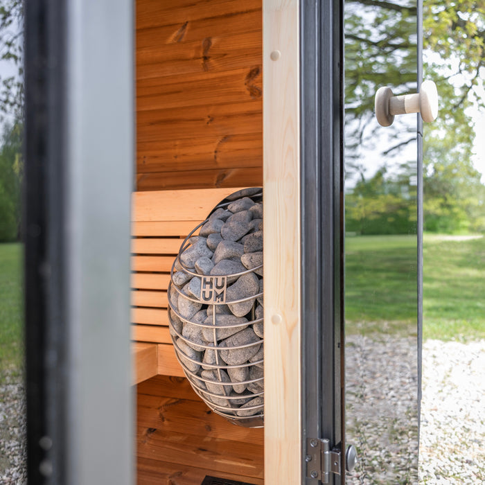 Leil® Black Cube Classic Outdoor Sauna - 4 Person