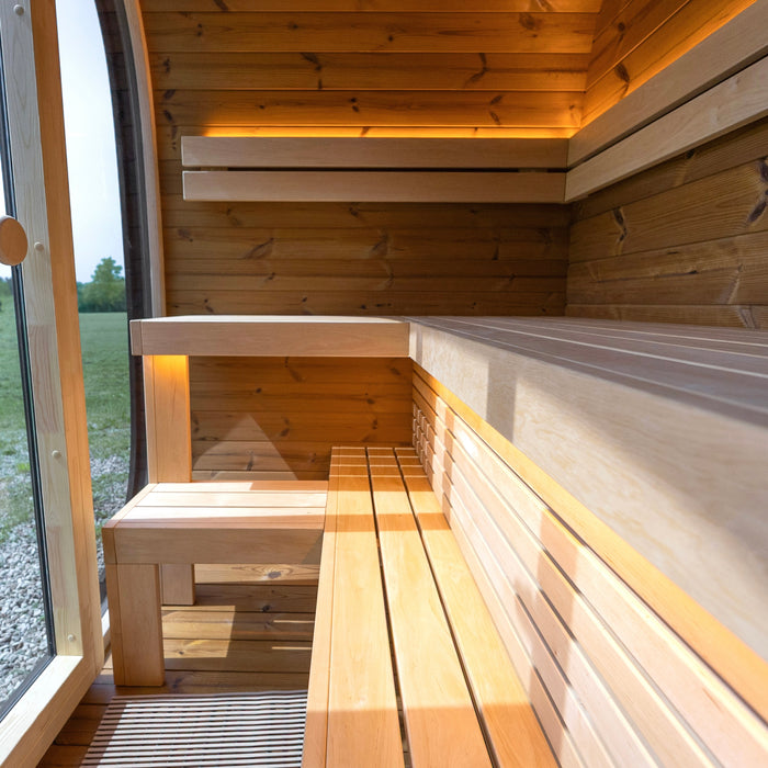 Leil® Black Cube Classic Outdoor Sauna - 4 Person