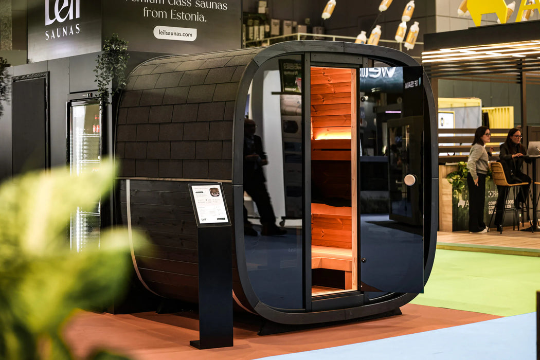 Leil® Black Cube Premium Outdoor Sauna - 4 Person