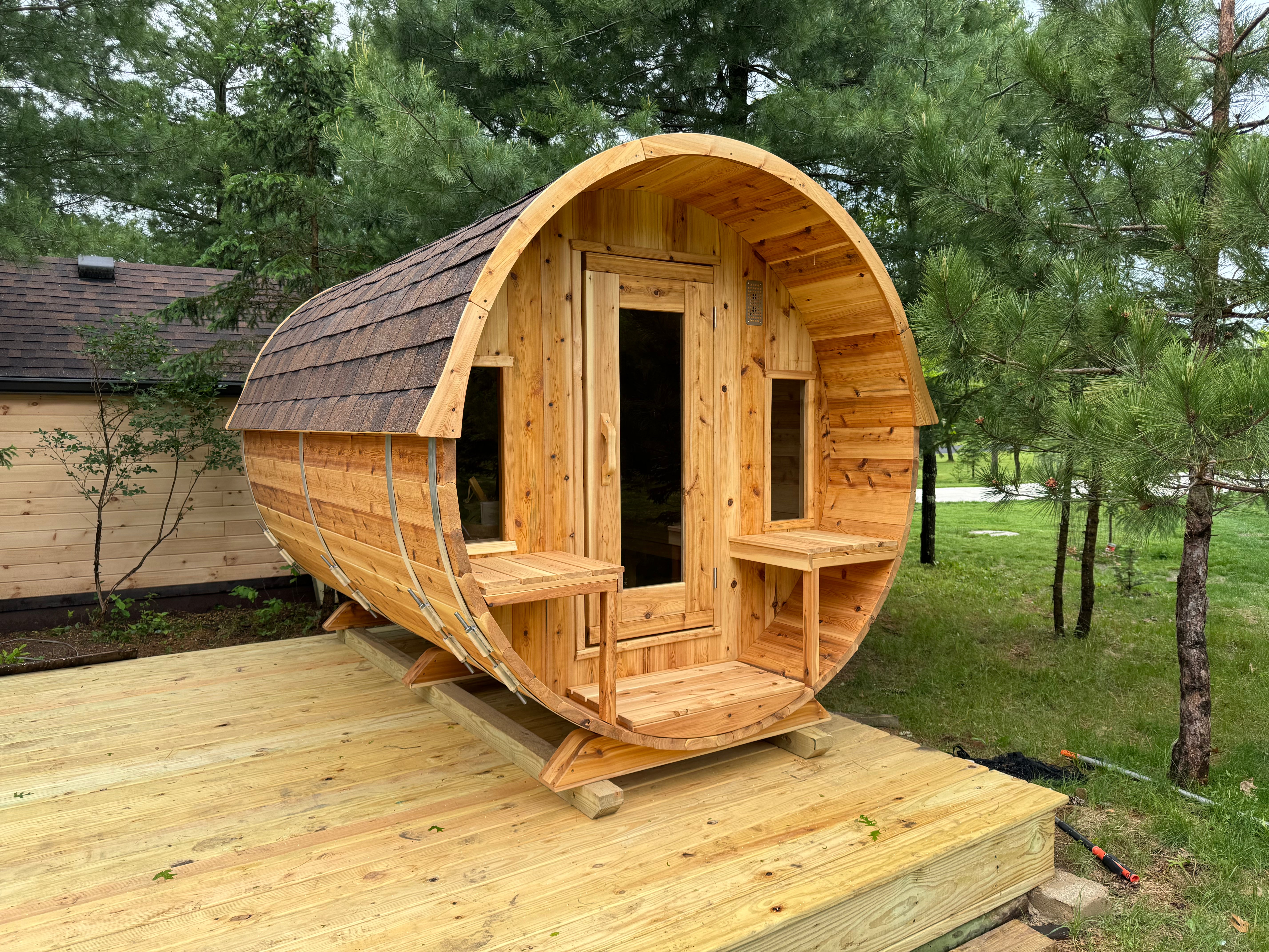 100% Cedar Barrel Sauna - 4-8 Person