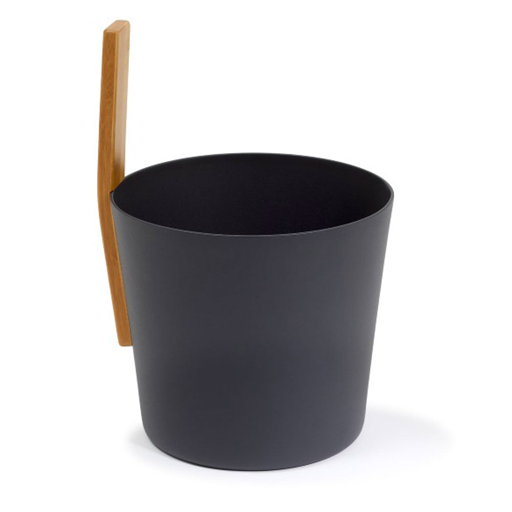 Kolo Sauna Bucket & Ladle - Straight Handle - Black