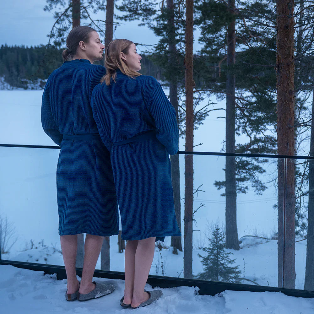 Rento Kenno Bathrobe, Dark Blue