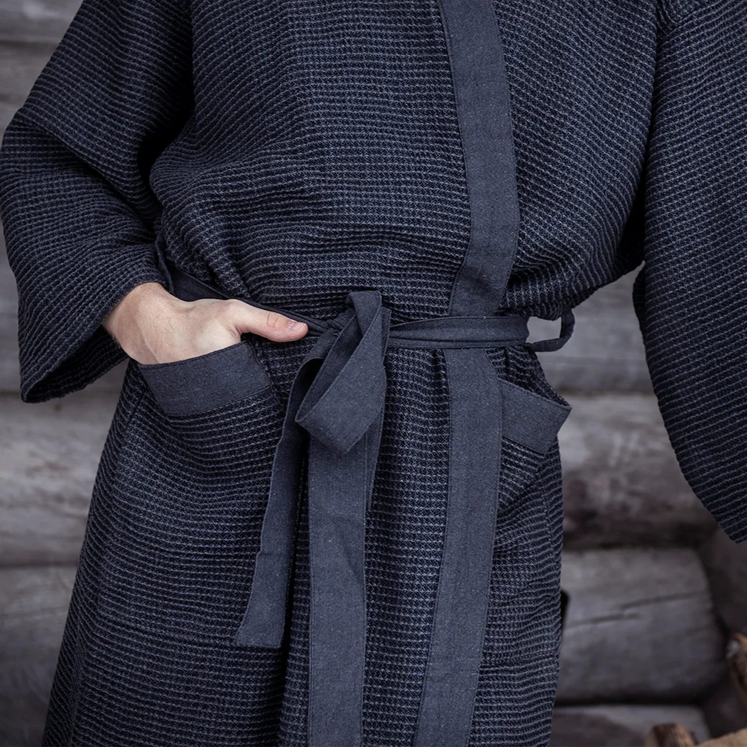 Rento Kenno Bathrobe, Grey