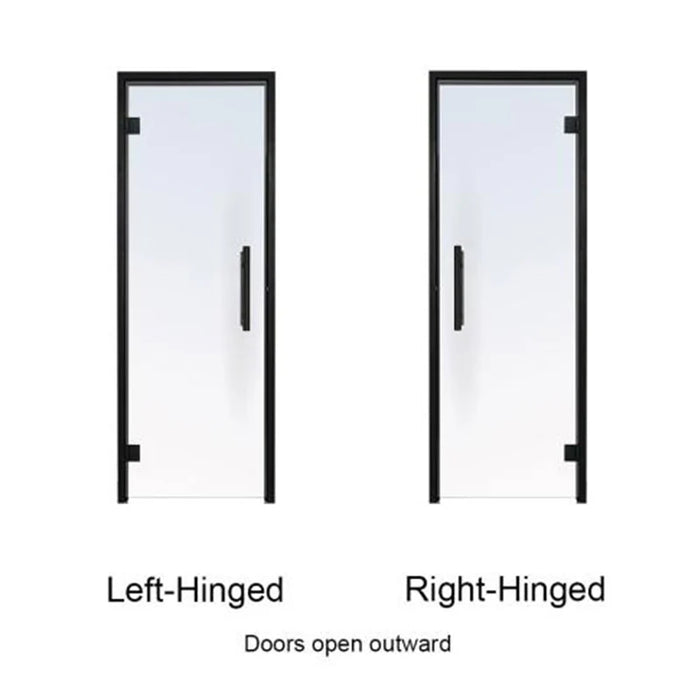 Black Alder Frame Clear Glass Sauna Door 36X81