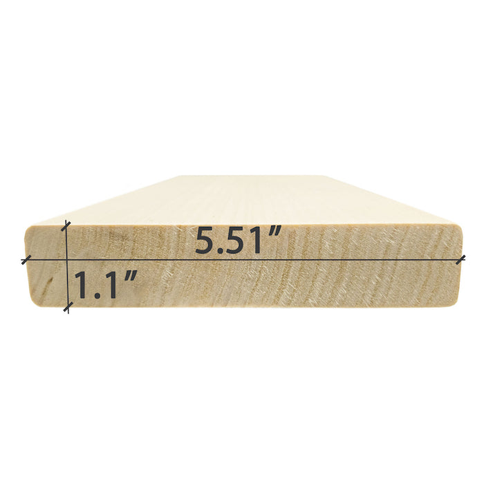 Premium Aspen 2X6 S4SEE SHP Sauna Bench Material