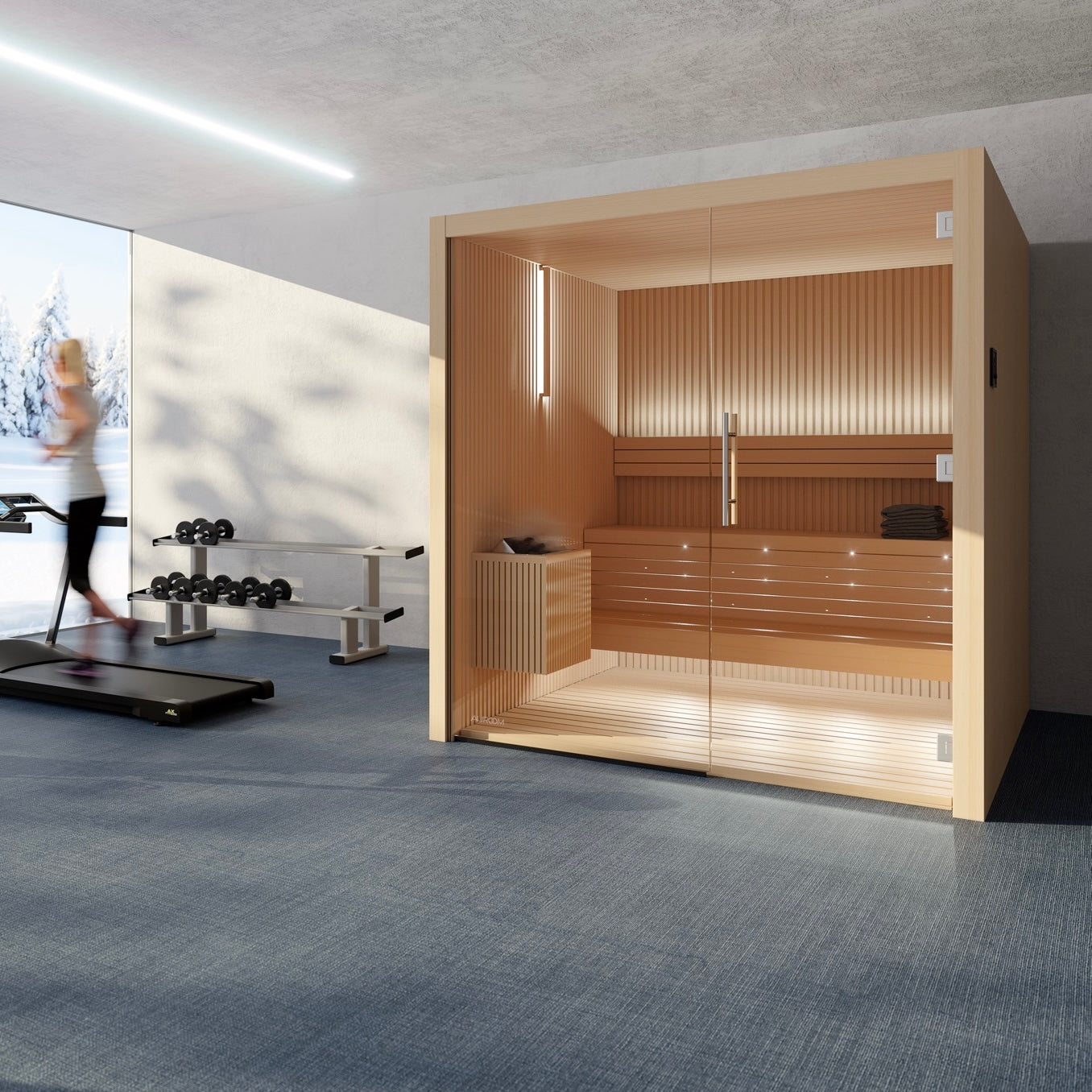 Auroom Libera Glass Indoor Cabin Sauna Kit