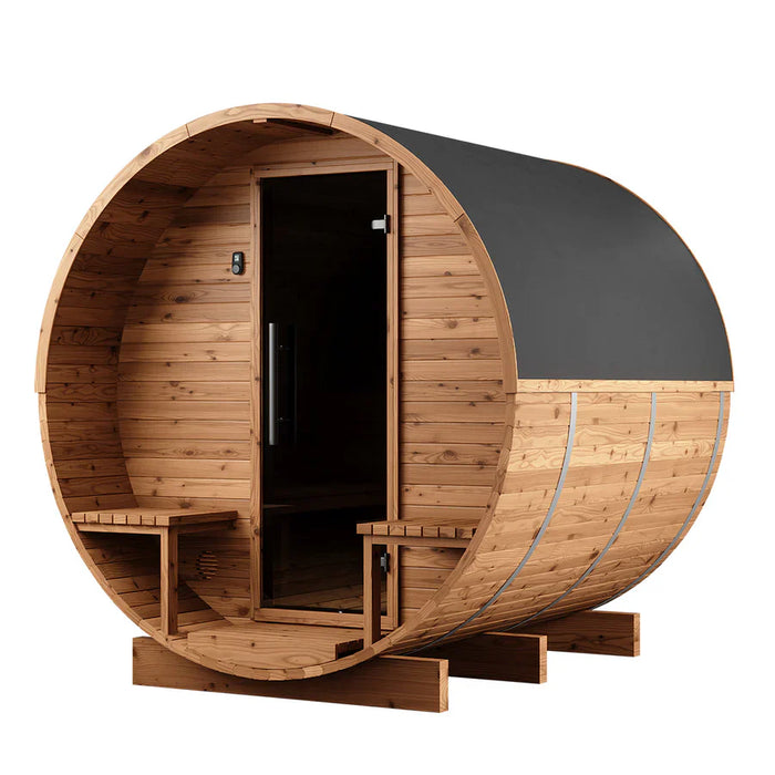 Thermory NO 60 DIY Barrel Sauna Kit With Window & Porch