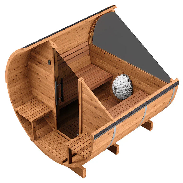 Thermory NO 60 DIY Barrel Sauna Kit With Window & Porch