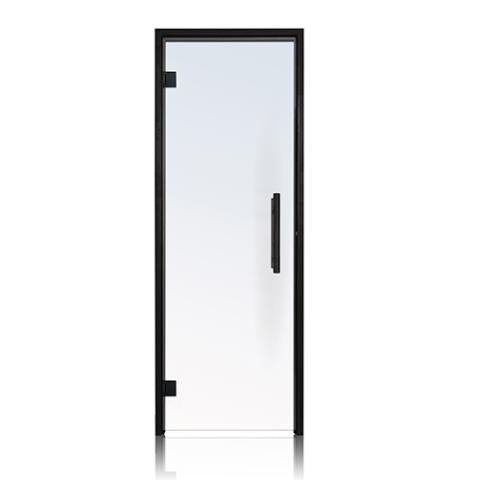 Black Alder Frame Clear Glass Sauna Door 24X81