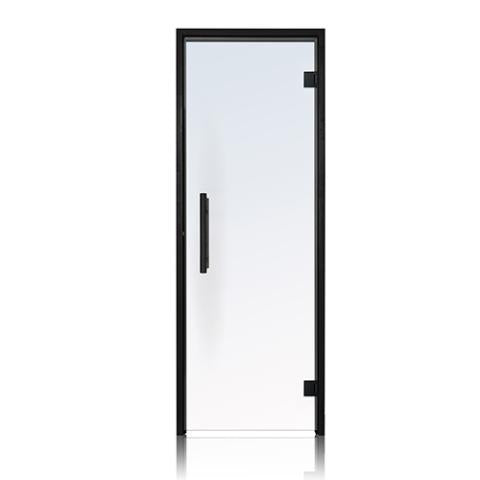 Black Alder Frame Clear Glass Sauna Door 24X81